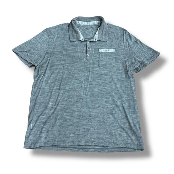 Icebreaker Merino Men’s Size XL Gray Lightweight Wool Short Sleeve Polo Shirt - Picture 1 of 7